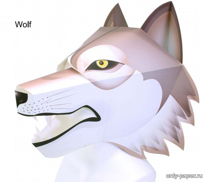 Простые схемы как сделать маски волков из бумаги