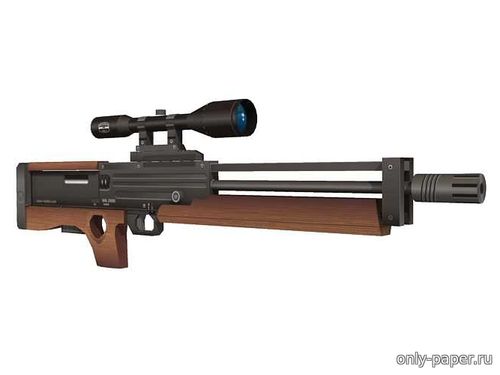Модель снайперской винтовки Walter WA2000 из бумаги/картона