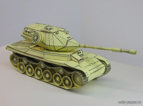 Модель танка STRV-74 из бумаги/картона