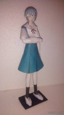 Сборная бумажная модель / scale paper model, papercraft Neon Genesis Evangelion - School Uniform Rei Ayanami 