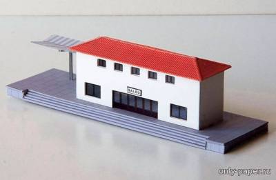 Модель ЖД станции Salou De Ibertren из бумаги/картона