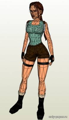 Сборная бумажная модель / scale paper model, papercraft Лара Крофт / Lara Croft (Tomb Raider) 