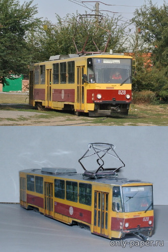 Сборная бумажная модель / scale paper model, papercraft CKD Tatra T6B5SU (Mungojerrie) 