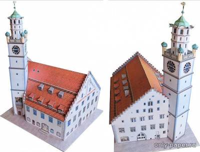 Сборная бумажная модель / scale paper model, papercraft Башня в Равенсбурге 