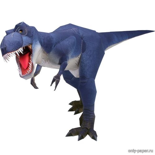 Модель тираннозавра из бумаги/картона