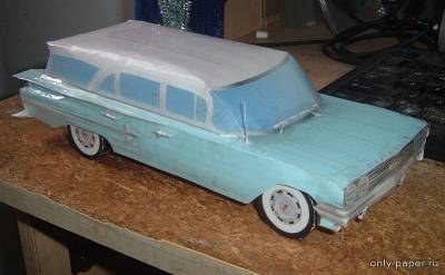 Сборная бумажная модель / scale paper model, papercraft 1960 Chevrolet Impala Parkwood Station Wagon (Michael Dazzo) 