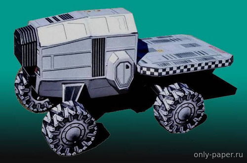 Модель лунного грузовика из бумаги/картона