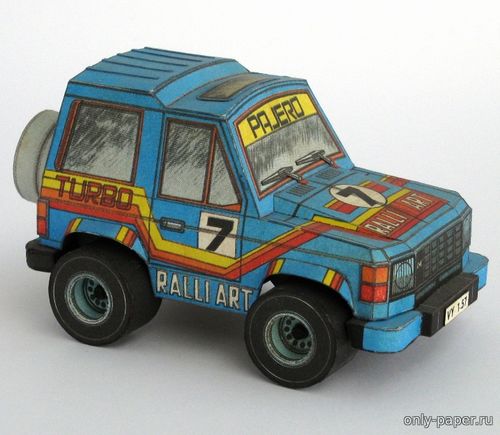Сборная бумажная модель / scale paper model, papercraft Mitsubishi Pajero Wagon 2000 Turbo XL (ABC 4/1988) 
