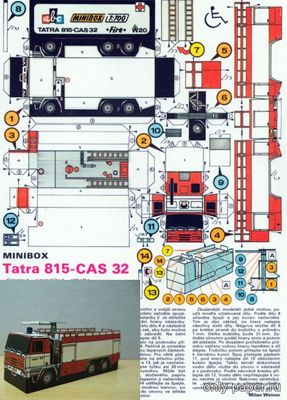 Сборная бумажная модель / scale paper model, papercraft Tatra 815-CAS (ABC 1990-13) 