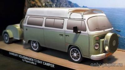 Модель фургона Volkswagen T2 Danbury Camper из бумаги/картона