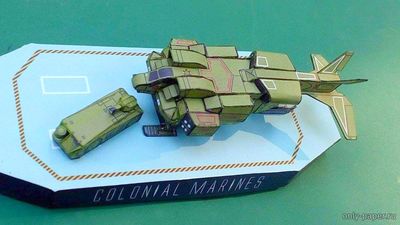 Модель десантного корабля UD-4L Cheyenne dropship из бумаги/картона