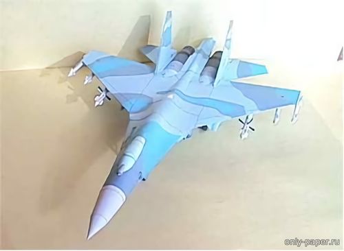 Сборная бумажная модель / scale paper model, papercraft Су-27 / Su-27 Flanker (P.Model) 
