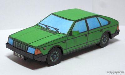 Модель автомобиля Москвич 21412 из бумаги/картона