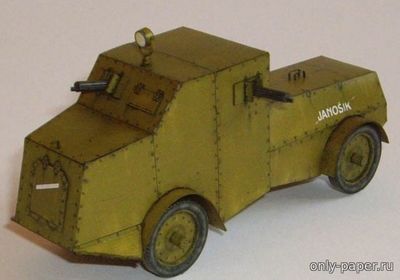 Модель бронеавтомобиля «Джеффери Поплавко» из бумаги/картона