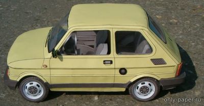 Модель автомобиля Fiat 126p «Maluch» из бумаги/картона