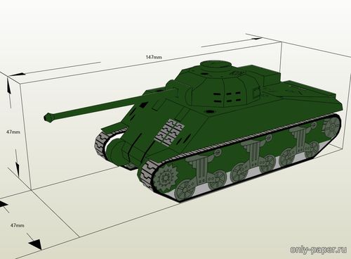 Модель среднего танка Sherman VC Firefly (M4A4) из бумаги/картона