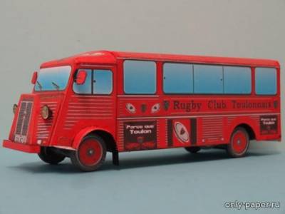 Модель автобуса Citroen HY Rugby Club Toulonnais из бумаги/картона