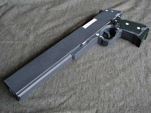 Модель пистолета «Шакал» из бумаги/картона