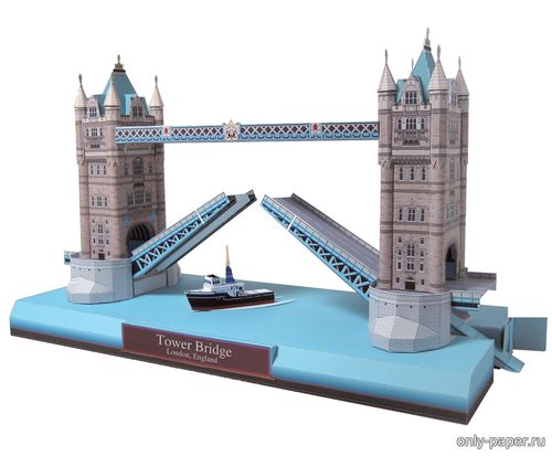 Модель Тауэрского моста из бумаги/картона