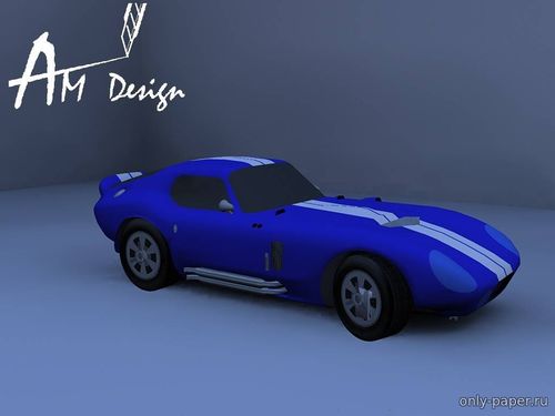 Модель автомобиля Shelby Cobra Daytona Coupe из бумаги/картона