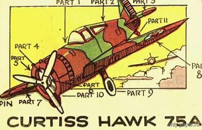 Сборная бумажная модель / scale paper model, papercraft Curtiss Hawk 75 ( Rigby's-MODELS) 