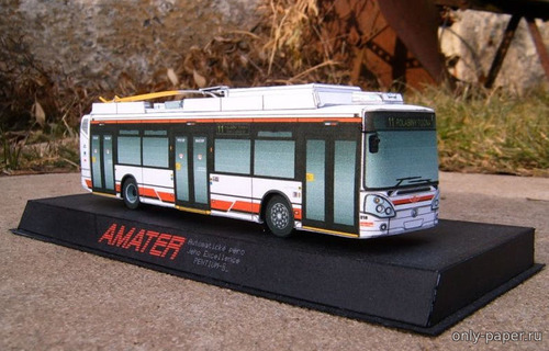 Сборная бумажная модель / scale paper model, papercraft Skoda-Irisbus 24Tr [Petr Kudrej PK020] 