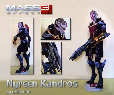 Сборная бумажная модель / scale paper model, papercraft Nyreen Kandros (Mass Effect) 