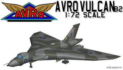 Сборная бумажная модель / scale paper model, papercraft Avro Vulcan B2 (Pilsworth) 