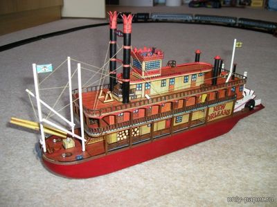 Модель колесного парохода