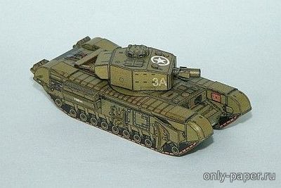 Модель танковой мортиры Churchill AVRE из бумаги/картона