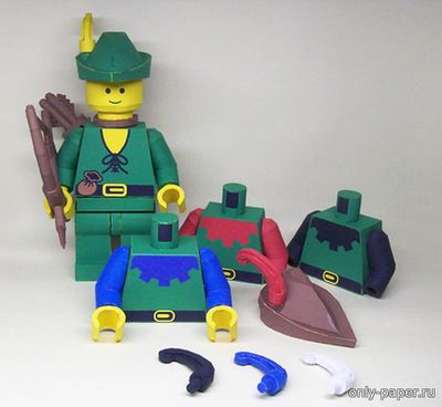 Сборная бумажная модель / scale paper model, papercraft LEGO Forestman 