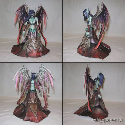 Сборная бумажная модель / scale paper model, papercraft Morgana the Fallen Angel (League of Legends) 