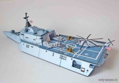 Модель тримарана USS Independence из бумаги/картона
