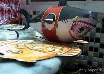 Сборная бумажная модель / scale paper model, papercraft Megalo (One Piece) 