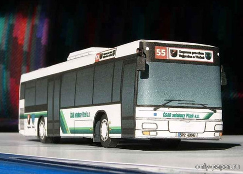 Модель автобуса MAN NL223/NÜ263 из бумаги/картона