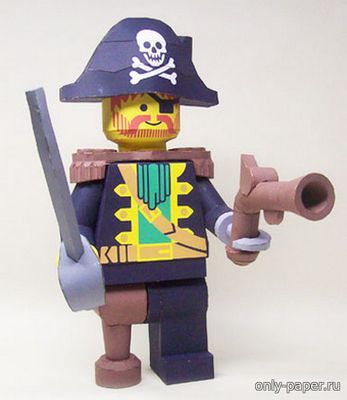 Сборная бумажная модель / scale paper model, papercraft LEGO Kapitein Knoest (Captain Redbeard) 
