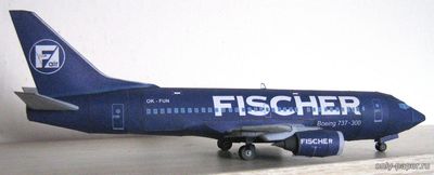 Сборная бумажная модель / scale paper model, papercraft Boeing 737-300 (ABC 09/1997) 