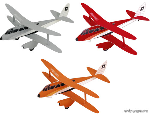 Сборная бумажная модель / scale paper model, papercraft De Havilland Dragon Rapide (Контурная модель) 