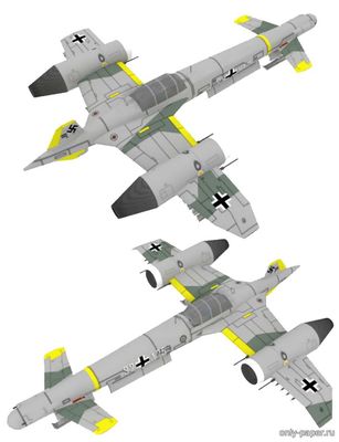 Модель самолета Messerschmitt Me 207 «White Storm» из бумаги/картона