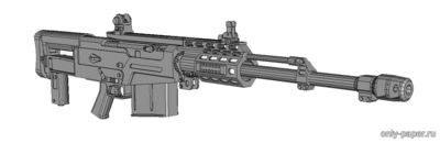 Модель снайперской винтовки Accuracy International AS50 из бумаги/карт