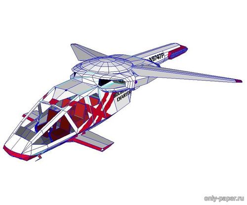 Модель вертолета Whispercraft из бумаги/картона