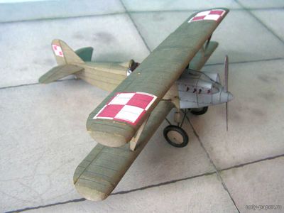 Сборная бумажная модель / scale paper model, papercraft Bartel BM-6A (CardPlane) 