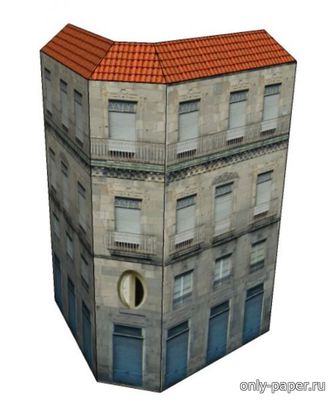 Сборная бумажная модель / scale paper model, papercraft Espada Building 