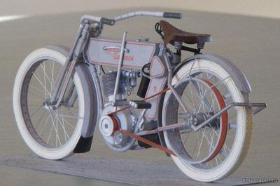 Модель мотоцикла Harley-Davidson из бумаги/картона