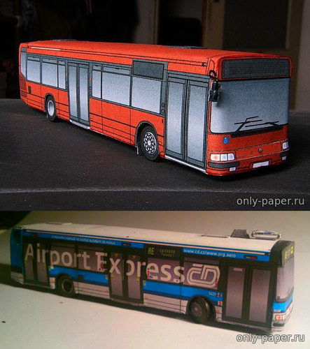 Модель автобуса Renault Agora S./Karosa-Renault City bus из бумаги