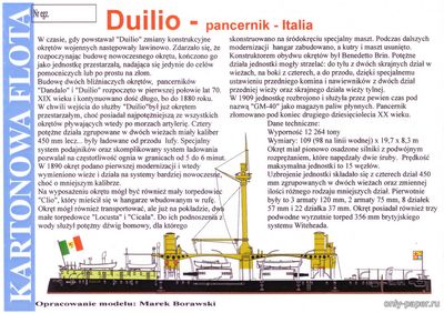 Сборная бумажная модель / scale paper model, papercraft Duilio (Kartonowa Flota 14) 