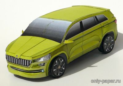 Модель автомобиля Skoda Vision-S из бумаги/картона