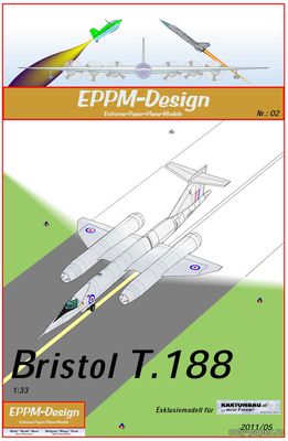 Сборная бумажная модель / scale paper model, papercraft Bristol T.188 (EPPM-Design) 
