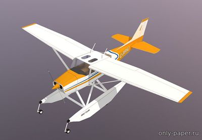 Модель самолета Cessna 172 Skyhawk из бумаги/картона