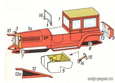 Сборная бумажная модель / scale paper model, papercraft Alfa Lambda 1925 (Schreiber-Bogen) 
